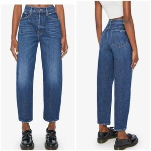 MOTHER The Curbside Flood High Waist Wide Barrel Leg Denim Jeans Size 28
